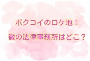 ボクコイ ロケ地　法律事務所