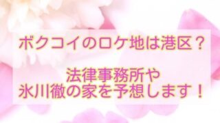 ボクコイのロケ地は港区？法律事務所や氷川徹の家を予想します！